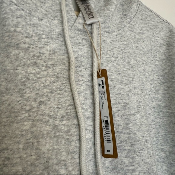 Skim Men's Fleece Lounge Classic Hoodie in Light Heather Grey - Picture 3 of 4